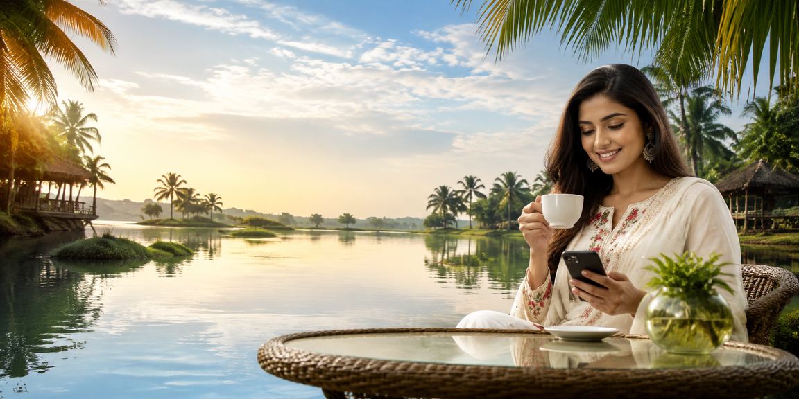 বাংলাদেশি মডেল মোবাইলে ক্যাসিনো প্ল্যাটফর্মে লগইন করছেন